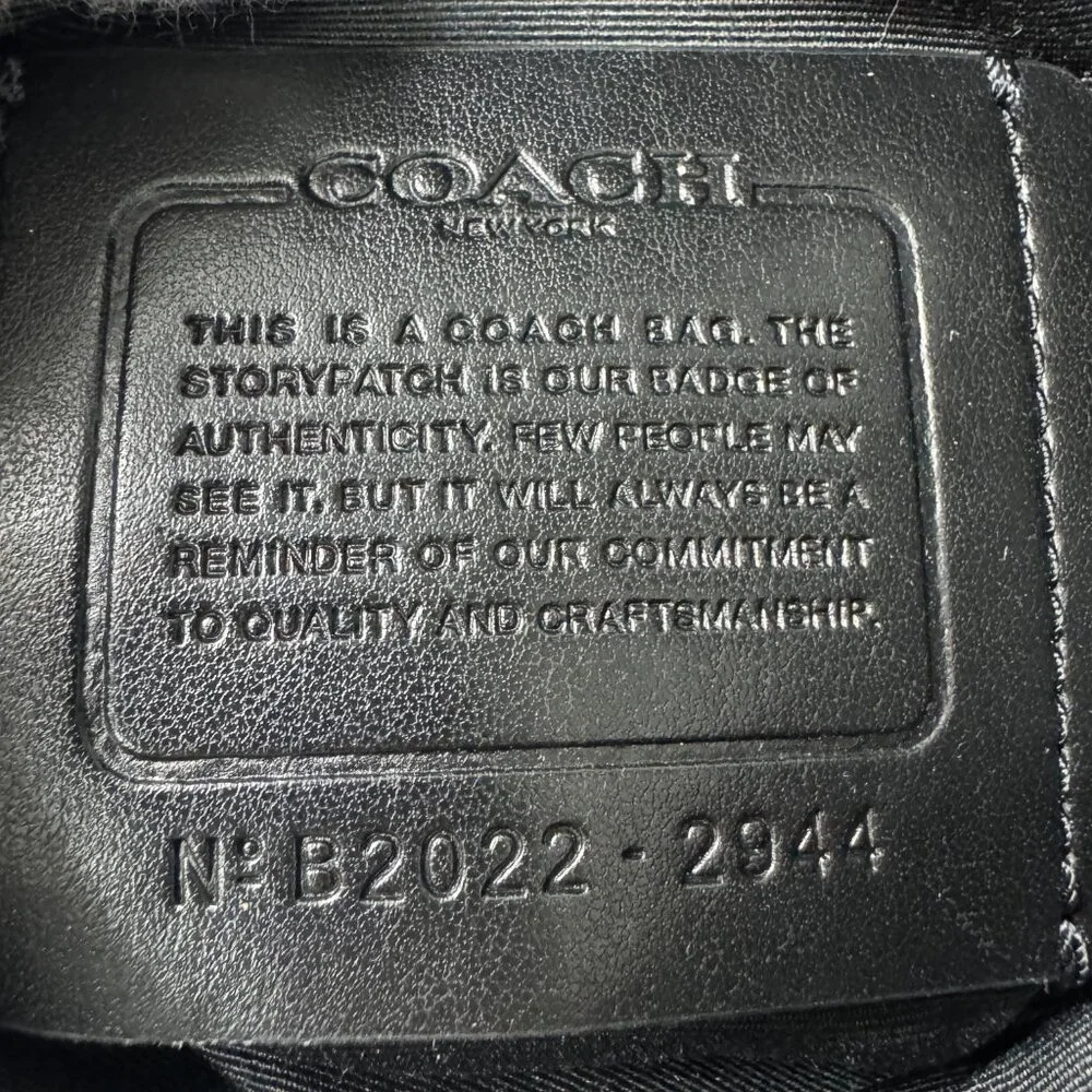 NWOT Authentic Coach # 2944 Black Leather Ranger Mini Pack - Picture 8 of 15